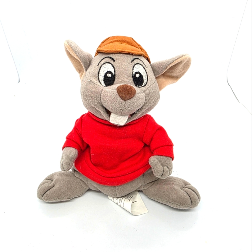 The Disney Store Bernard The Rescuers mouse Bean Bag-Beanie 7in Vintage Y2K